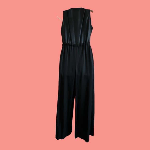 JS Collection Jumpsuit Sleeveless Wide Leg Black Size 10 - Picture 4 of 7